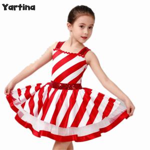 여아용 발레 투투 댄스 코스튬 캔디 케인, 산타 클로스 부인 크리스마스 코스튬, 예술적 피겨 스케이팅, 꼬부기 레오타드 원피스