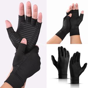 압축 관절염 장갑 반 손가락 릴리프 구리 이온 섬유 압력 보호 장갑 관절 재활 관리 훈련