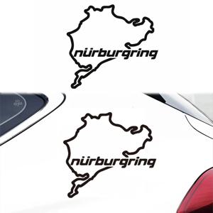 반사 자동차 스티커 자동차 장식 스티커 Nurburgring지도 낙서 자동차 바디 스티커 자동차 삼각형 창 Stiickers
