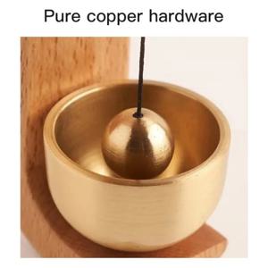 1PC 황동 도어벨 알림기 윈드 차임 C형 자석식 흡착 홈 카 데코레이션 독특한 집들이 선물