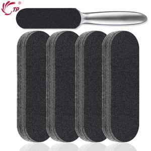 TP 1/20개 발 각질 제거기, 발 관리용 발톱깎이, 딱딱한 발 각질/굳은살 제거, 페디큐어 파일, 스테인리스 스틸 손잡이 교체용