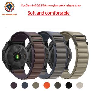 Garmin fenix7S 7X 나일론 시계 스트랩 6X Pro Enduro Instinct Mk1 EPIX gen2 20mm 22mm 26mmfenix 암 스트랩 용 퀵 릴리스
