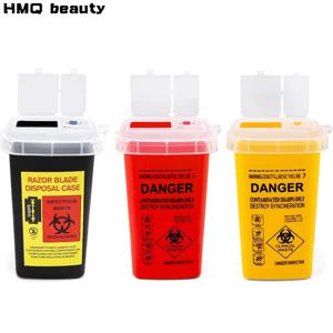1L 플라스틱 폐기물 상자 의료 용품 컨테이너 대용량 일회용 수집 상자 문신 바늘 블레이드 재활용 보관 상자