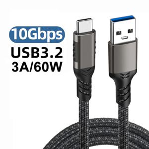 USB3.2 Gen2 케이블 C to A 10Gbps 최대 전송 속도 데이터 케이블 하드 디스크용 USB 3.2 to 타입 C 케이블 3A60W 고속 충전
