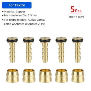 시마노 BH59/BH90 스램 마구라 텍트로 유압 디스크 브레이크 호스용 자전거 브레이크 구리 올리브 인서트 키트 5/10개