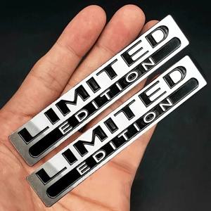 2PCS 금속 한정판 3D 자동차 바디 배지 스티커 트렁크 펜더 엠블럼 데칼 Accessorie 자동차 오토바이 자전거