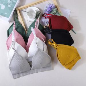 여성 스포츠 브라 삼각 컵 속옷 여성용 통기성 랩탑 섹시한 뷰티백 조절 가능한 슬링 브라 베스트