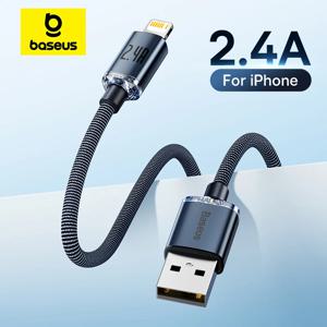Baseus USB 케이블 iPhone 14 13 12 Pro Max X XR XS 8 7 6s 6 iPad 고속 데이터 충전 충전기 USB 와이어 코드 휴대 전화 케이블
