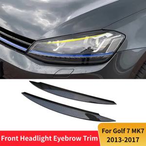 폭스바겐 골프 7 VII GTI GTD R MK7 2013-2017용 프론트 헤드라이트 아이브로우 아이리드 카 스타일링 바디킷 튜닝 액세서리 (글로시 블랙)