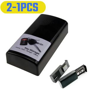 휴대용 자동차 키 비밀 상자, 마그네틱 크리에이티브 키 보관 케이스, 숨겨진 블랙 야외, 2-1 개