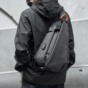 남녀공용 도난방지 크로스바디 체스트백, 소형 싱글/더블 숄더백, 하이킹/사이클링/여행용 체스트백