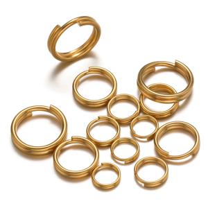 50-100pcs 스테인레스 스틸 더블 루프 오픈 점프 링 골드 분할 링 커넥터 DIY 쥬얼리 결과 만들기 도매