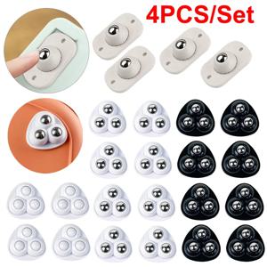 가구용 4개/세트 자가 접착식 롤러, 범용 풀리 회전 바퀴, 박스, 스케이트, 캐비닛용 회전 캐스터 휠 롤러