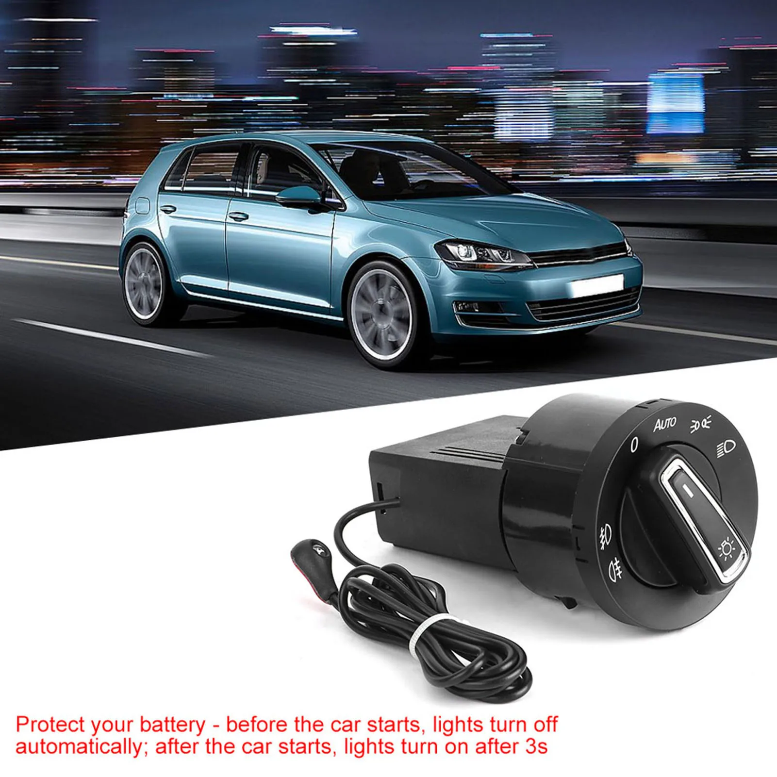 자동 헤드라이트 램프 제어 스위치 라이트 센서 모듈, MK4 에 적합, 1C0941531 3BD941531