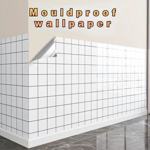 현대 거실 자체 접착 벽지 금형 증거 벽 스티커 모조 세라믹 타일 패턴 방수 벽지