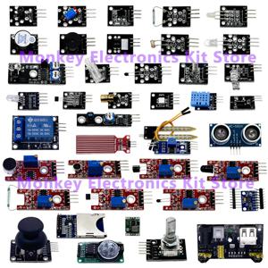 Arduino Raspberry Pi용 1개 센서 모듈 스타터 키트의 45가지 종류, 상자 DIY 키트 R3 MEGA2560이 포함된 1개 키트의 37가지 종류보다 우수함