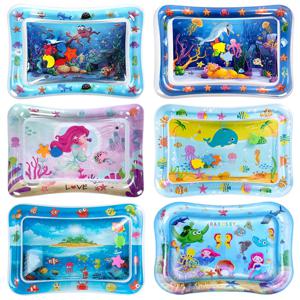 아기 물 놀이 매트 풍선 쿠션 PVC 유아 배 시간 유아 물 패드 어린이를위한 조기 교육 활동 장난감 개발