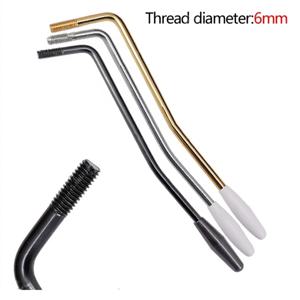 M6 트레몰로 브리지 암 Whammy Bar 일렉트릭 기타 용 크롬 블랙 골드 스레드 직경 6mm 기타 액세서리