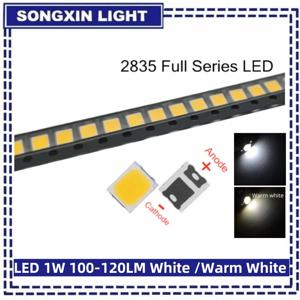 200 개/몫 2835 SMD 3V 순수한 흰색/자연 흰색/따뜻한 흰색/차가운 흰색 LED 23-26LM 밝은 램프 구슬 발광 다이오드