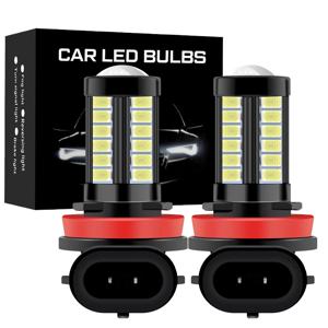2Pcs H11 H8 9006 HB4 9005 HB3 고품질 5730 5630 33LED 자동 램프 자동차 안개 전구 DRL 6000K 흰색 오렌지 앰버 12V 24V