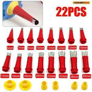 22PCS 스테인리스 스틸 코킹 노즐 실리콘 도구 세트 싱크 실란트 적용용