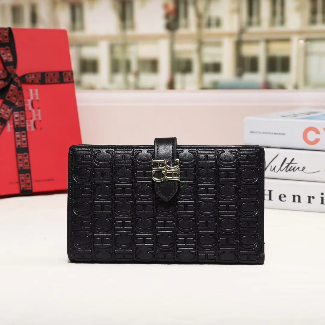 CH 럭셔리 브랜드 봄 패션 신상 지갑 수납용 긴 대용량 카드 홀더 2025 고품질 웨딩 백