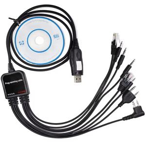 바오펑 켄우드 TYT QYT 모토로라 AXU4100 야에스 icom 워키토키, 자동차 라디오 CD 소프트웨어, USB 프로그래밍 케이블, 8 인 1
