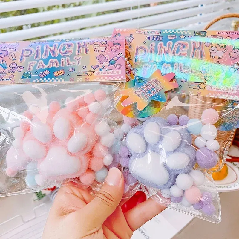 미니 PU 짜기 장난감 고양이 발 떡 Fidget 장난감 Antistress Ruduce 스트레스 꼬집는 고양이 발 소프트 릴리프 릴렉스 장난감