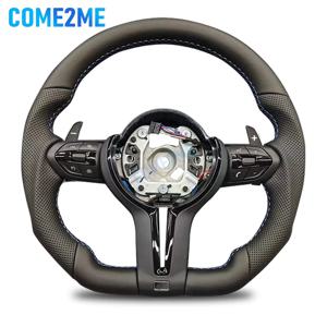 Bmw F30 F10 F31 F20 E90에 적합한 스티어링 휠은 가죽 소재와 스포츠 스티어링 자동차 액세서리로 제작되었습니다 //M 로고