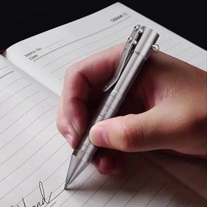 하이 퀄리티 티타늄 합금 전술 펜, 창의적인 볼트 액션, 자기 방어 볼펜, 학생 사무실 학교 문구