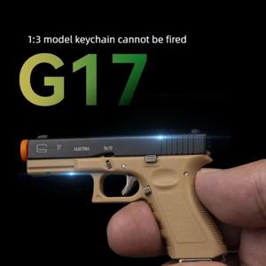 1:3 G17 미니어처 권총 모델 금속 장난감 총 분리형 DIY 반합금 열쇠고리 펜던트 장식 어린이 장난감
