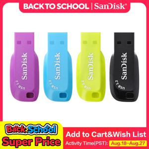 100% 기존 USB 3.2 Sandisk USB 플래시 드라이브 CZ410 pendrive 32GB 64GB 128GB 고속 미니 U 디스크 작은 메모리 USB 스틱