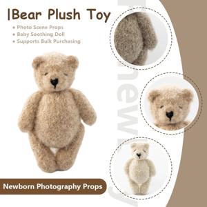 아기 사진 동물 인형 신생아 사진, 손으로 짠 테디 베어 소품, 스튜디오 사진, 귀여운 동물 해마 헤어 장난감 액세서리