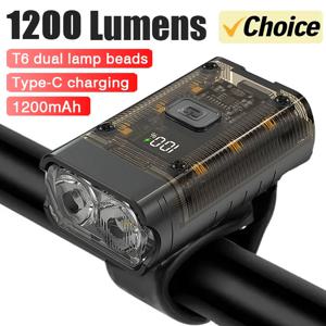 T6 LED 자전거 전면 조명 자전거 헤드 라이트 충전식 밝은 MTB 도로 자전거 헤드 램프 야간 라이딩을위한 LED 사이클링 손전등