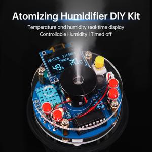 전자 가습기 미스트 DIY 키트 OLED 디스플레이 USB 온도 습도 스프레이 회로 기판 분무기 드라이브 DIY 납땜 키트