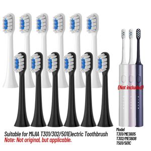 Xiaomi Mijia T301 T302 T501 /501CSonic 전동 칫솔 헤드 DuPont Soft Bristle Nozzles 용 교체 브러시 헤드