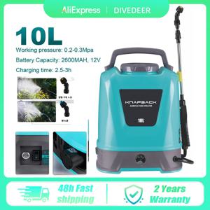 DIVEDEER 10L 전기 분무기 충전식 고압 소독제 및 살충제 분무기 정원 및 농업용