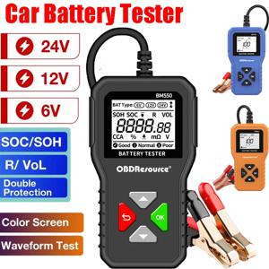 BM550 자동차 배터리 테스터 6V 12V 24V 배터리 시스템 감지 자동차 배터리 분석기 100-2000 CCA 배터리 감지 진단 도구