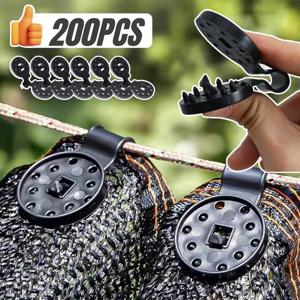 50-200개 블랙 그늘막 클립 야외 차양 내구성 있는 네트 클립 캠핑 정원 도구 정원 건물 울타리 네트 고정 클램프 훅