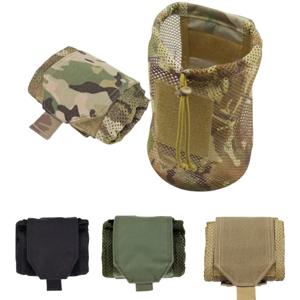 야외 휴대용 미니 접이식 메쉬 ATS 롤업 가방 마이크로 접이식 컴팩트 덤프 파우치 캠핑 하이킹 사냥 보관