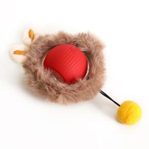 1PC 스마트 고양이 장난감 자동 롤링 공 가짜 꼬리 충전식 전기 애완 동물 대화 형 장난감 고양이 훈련 마우스 꼬리 1P 모방