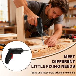 전기 스크류 드라이버 미니 가정용 전기 드릴 회전 무선 드라이버 전동 공구 가정용 유지 보수 수리