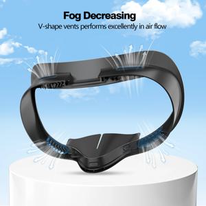 업그레이드된 3-in-1 페이스 마스크 커버 PU 가죽 페이셜 인터페이스 교체 패드 (메타 퀘스트 3S용) - 편안한 착용감