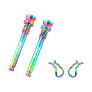 티타늄 디스크 브레이크 캘리퍼 볼트 경량 M4 장착 나사 클립 포함 로드 MTB 브레이크 패드 고정 나사