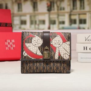 CH 심플 여성용 짧은 카드 지갑 초박형 미니 PU 가죽 럭셔리 브랜드 패셔너블 여성용 신용카드 클립 지갑