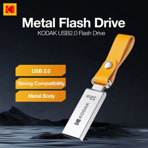 KODAK 미니 메탈 USB 플래시 드라이브 랜야드, 키 펜 드라이브, USB2.0 썸 드라이브, 32GB, 64GB, 자동차 노트북, 데스트탑, 맥북용, K122