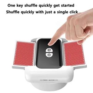 충전식 자동 카드 셔플링 기계 카드 게임 홈 파티를위한 전기 포커 카드 셔플러 도구 장치