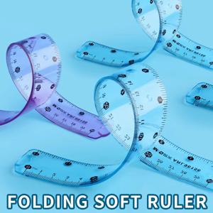 M & G 초등 학생용 투명 소프트 눈금자, 접이식 스트레이트 눈금자, 15 cm, 20/30 cm