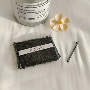 50/100pcs/200 Pcs 여자를위한 검은 금속 강철 헤어 클립 여자 Bangs 사이드 핀 보이지 않는 웨이브 곱슬 헤어 스타일 액세서리 세트