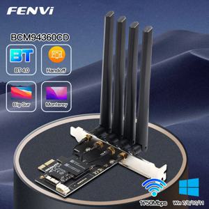 FENVI BCM94360CD Hackintosh PCIE 무선 어댑터 1750Mbps Bluetooth 4.0 듀얼 밴드 2.4G/5GHz MacOS Airdrop Handoff Win10